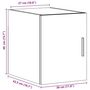 Voir la diapositive 6 : VIDAXL Armoire murale blanc 30x42,5x40 cm bois d'ingenierie