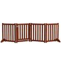 Voir la diapositive 1 : PAWHUT Barrière de sécurité chien pliable modulable autoportante avec porte max. 205 x 60 cm MDF effet acajou