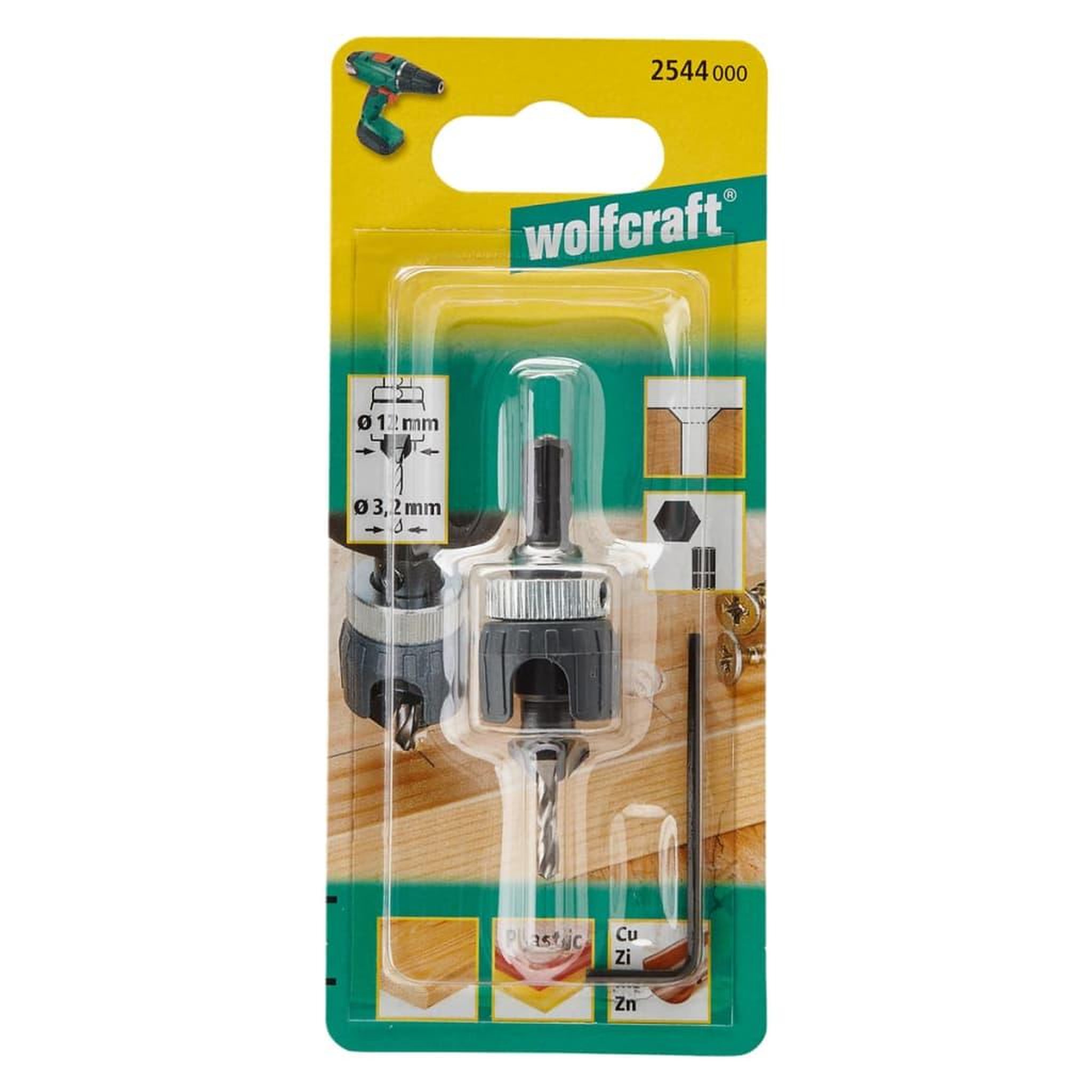Voir la diapositive 4 : WOLFCRAFT wolfcraft Foret de type pilote / de fraise Metal 2544000
