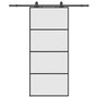Voir la diapositive 2 : VIDAXL Porte coulissante kit de quincaillerie noir 90x205 cm verre ESG