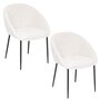 Voir la diapositive 1 : TOILINUX Lot de 2 chaises en tissu chenille SELISO