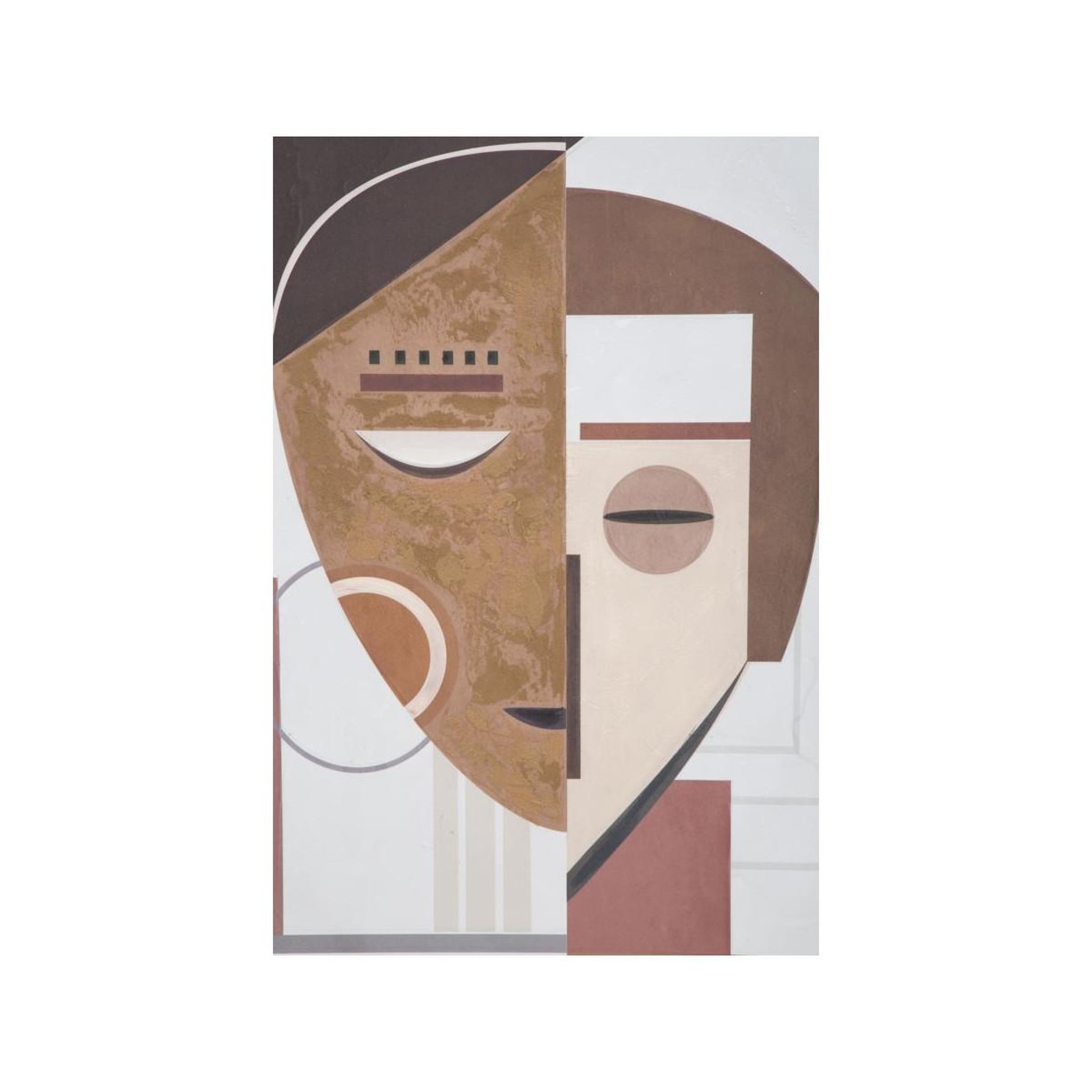 Voir la diapositive 2 : Paris Prix Toile Peinture Déco  Ethnic Face  60x80cm Multicolore