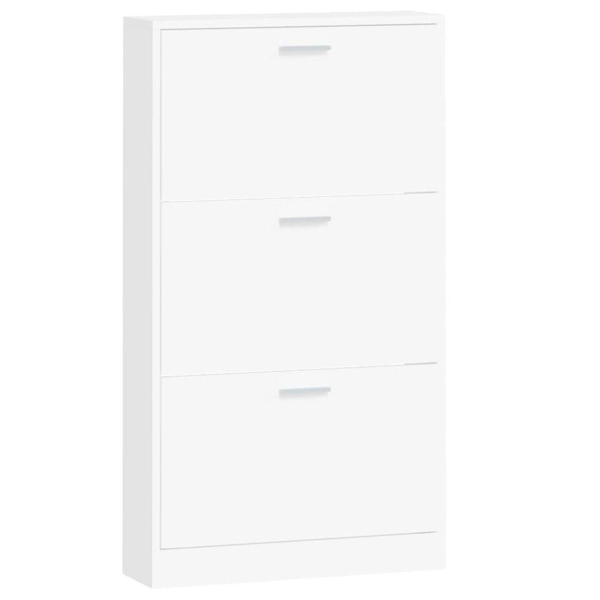 VIDAXL Armoire a chaussures Blanc 59x17x108 cm Bois d'ingenierie