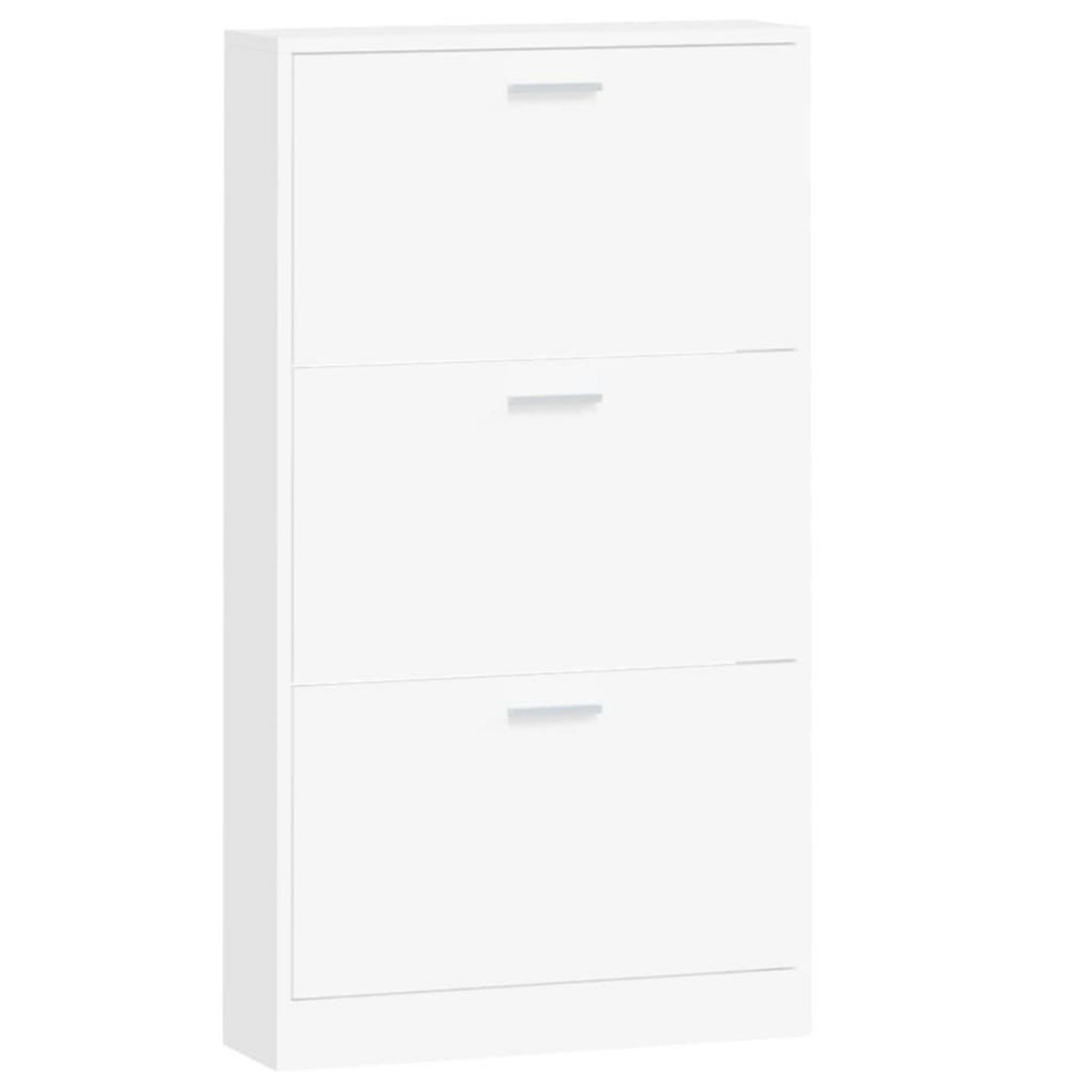 VIDAXL Armoire a chaussures Blanc 59x17x108 cm Bois d'ingenierie