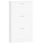 Voir la diapositive 5 : VIDAXL Armoire a chaussures Blanc 59x17x108 cm Bois d'ingenierie