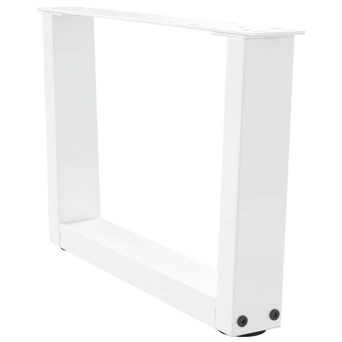 VIDAXL Pieds de table a manger forme V 2pcs blanc 50x(30-31,3)cm acier