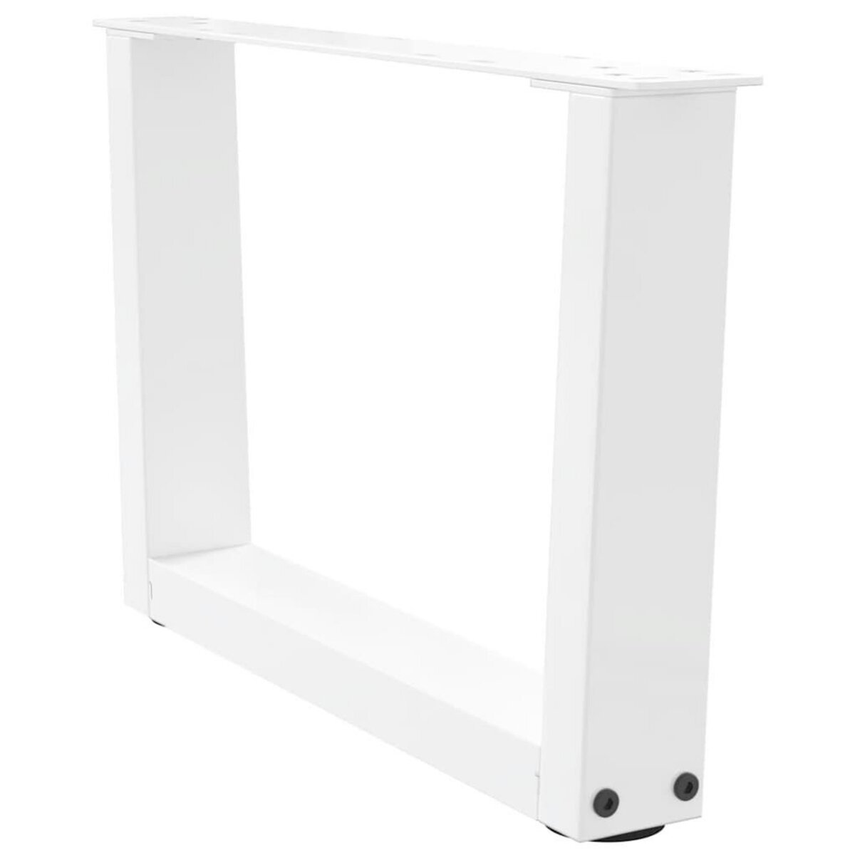 VIDAXL Pieds de table a manger forme V 2pcs blanc 50x(30-31,3)cm acier