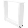 Voir la diapositive 4 : VIDAXL Pieds de table a manger forme V 2pcs blanc 50x(30-31,3)cm acier