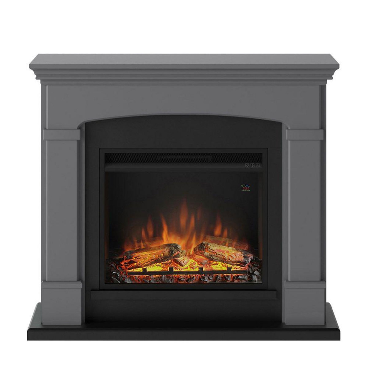 CENTRALE BRICO Cheminée électrique décorative  Helmi  Gris foncé - Powerflame