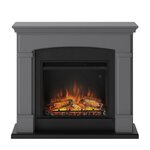 CENTRALE BRICO Cheminée électrique décorative  Helmi  Gris foncé - Powerflame