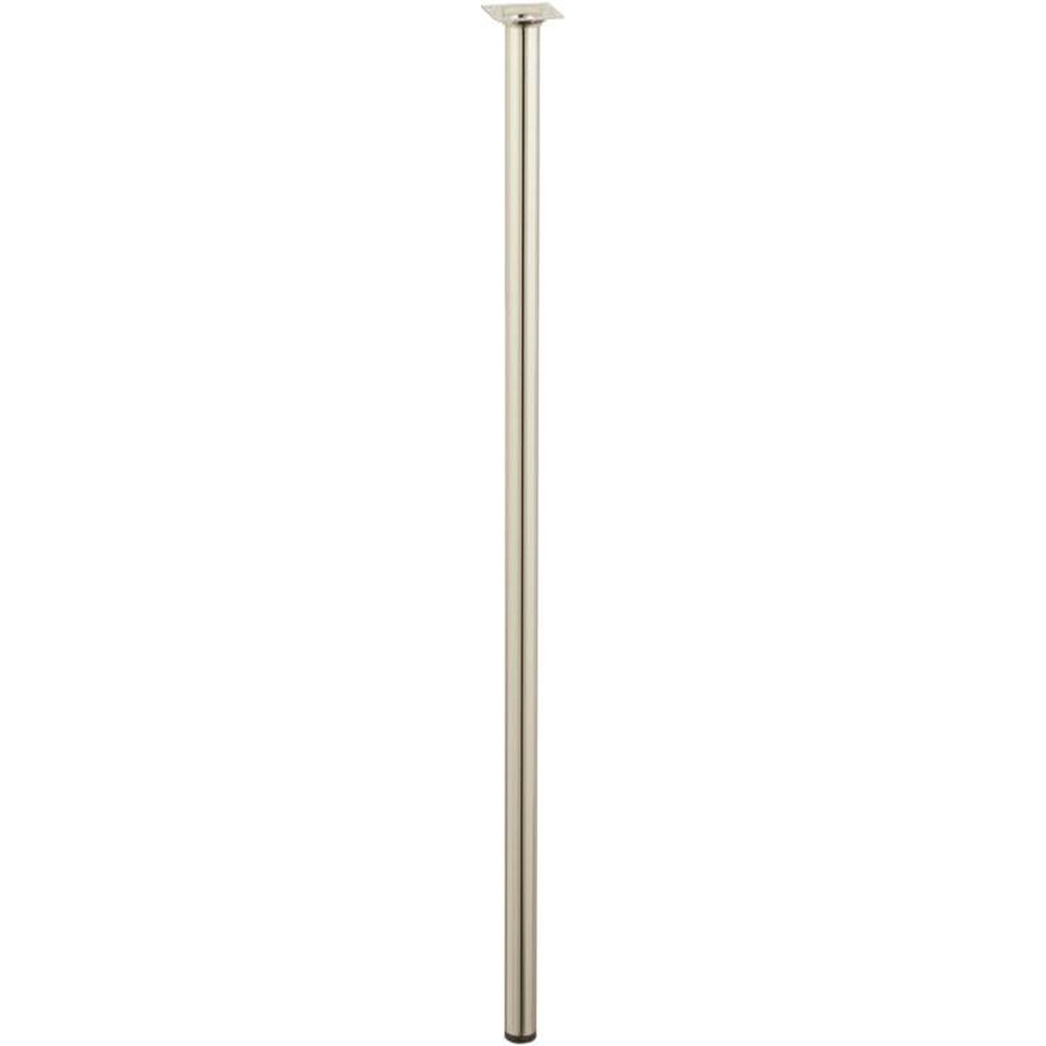 CENTRALE BRICO Pied table basse cylindrique fixe, H.70 cm acier brossé gris