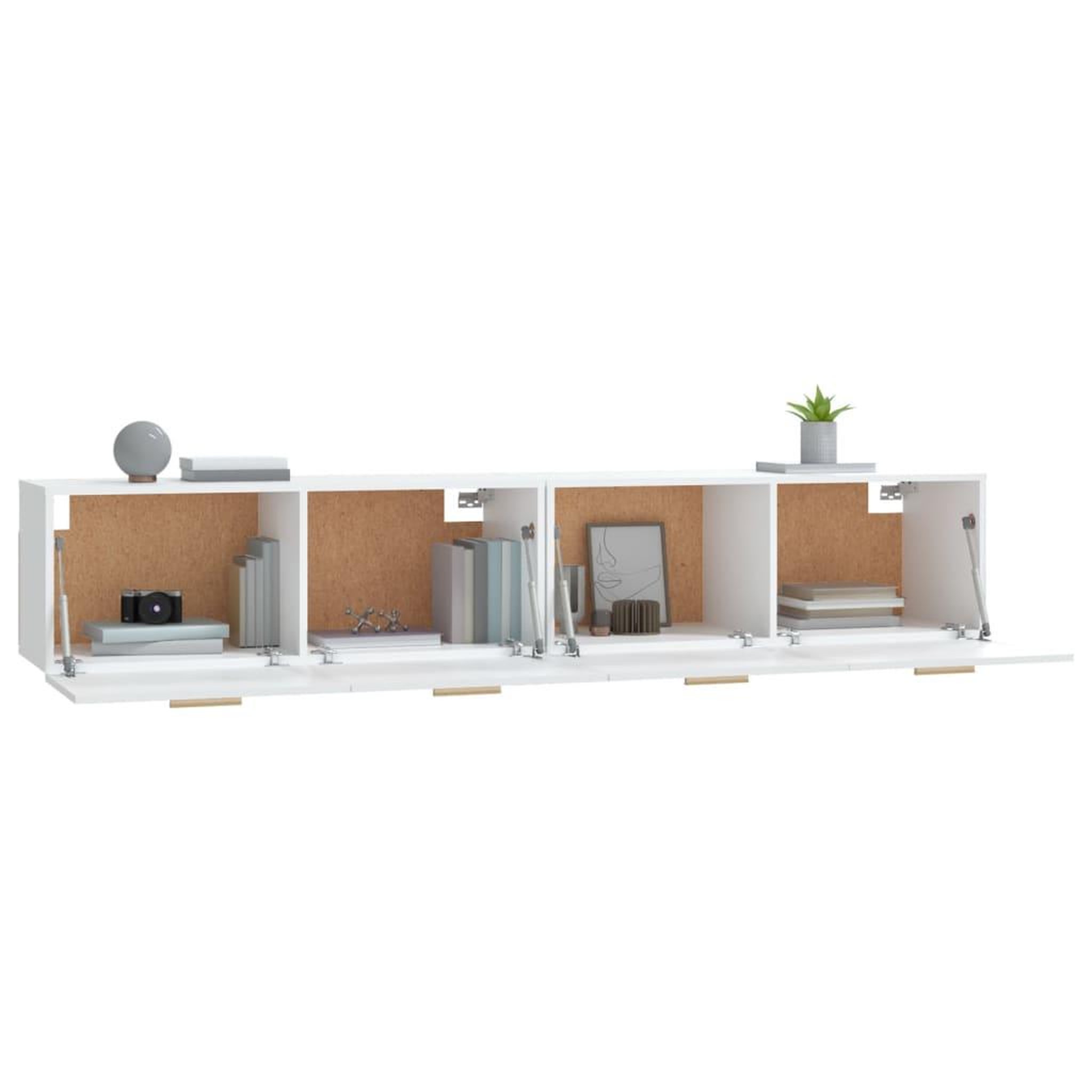 Voir la diapositive 5 : VIDAXL Armoires murales 2 pcs Blanc 100x36,5x35 cm Bois d'ingenierie