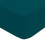 Voir la diapositive 2 : ATMOSPHERA Drap Housse 1 Personne  Percale  90x190cm Bleu Egéen