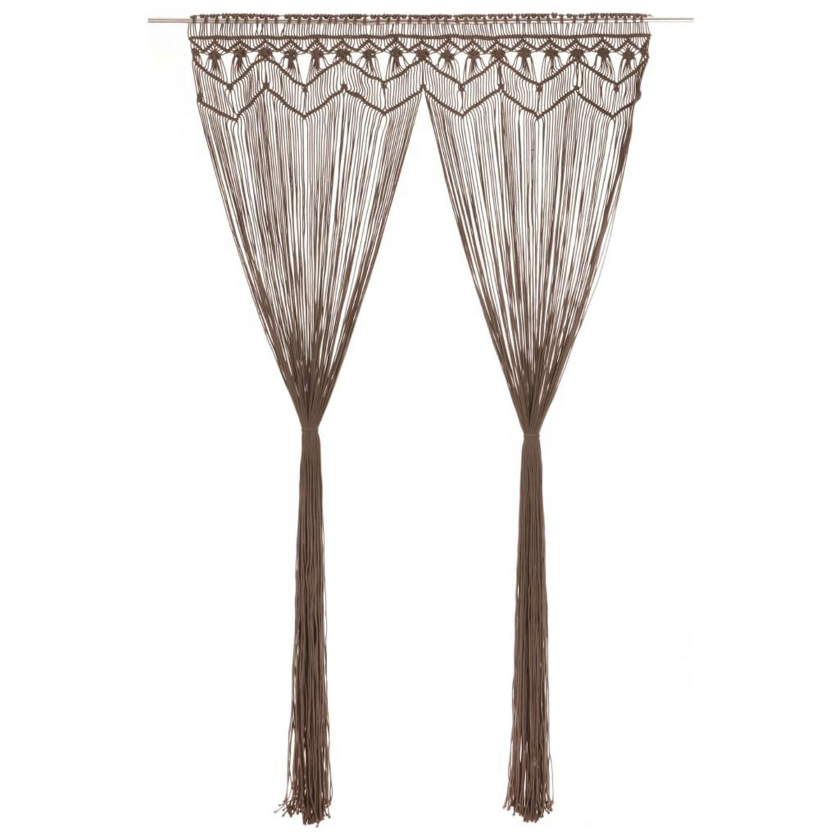 VIDAXL Rideau en macrame Taupe 140x240 cm Coton