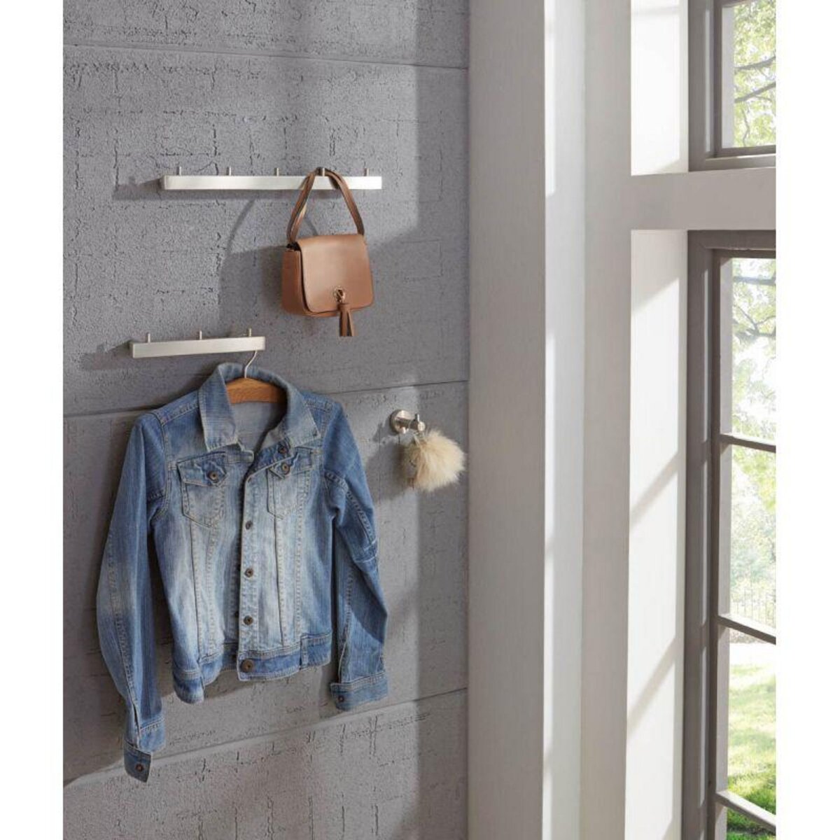 Paris Prix Patère en Inox  1 Crochet  7cm Argent