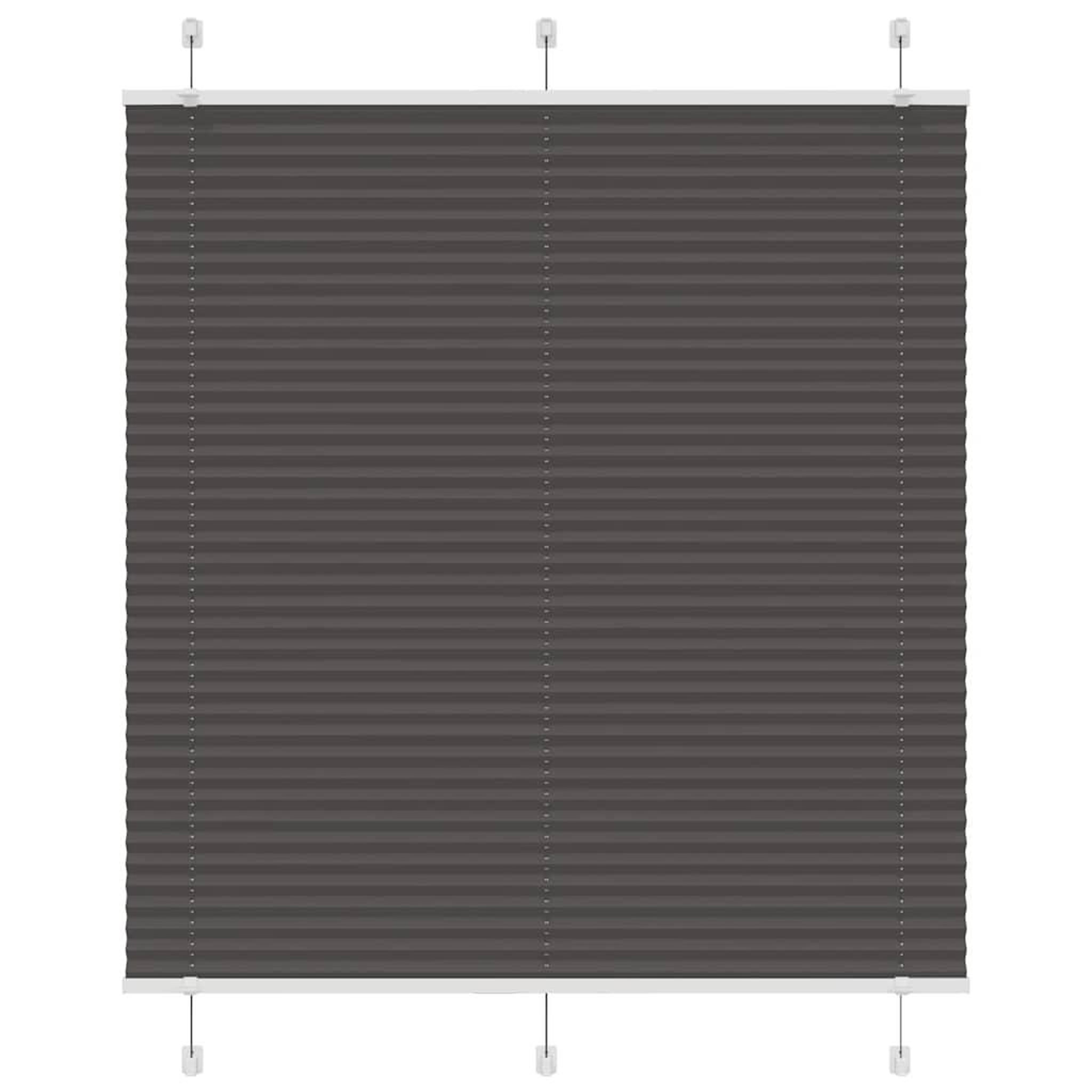 VIDAXL Store plisse noir 115x150 cm largeur du tissu 114,4cm polyester