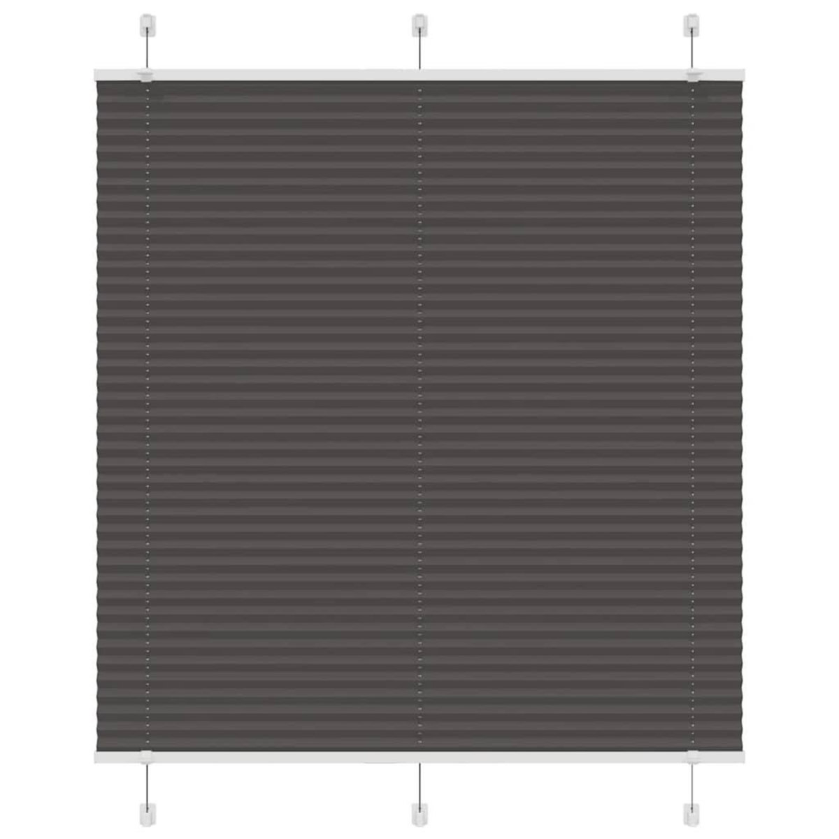 VIDAXL Store plisse noir 115x150 cm largeur du tissu 114,4cm polyester