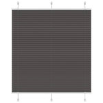 VIDAXL Store plisse noir 115x150 cm largeur du tissu 114,4cm polyester