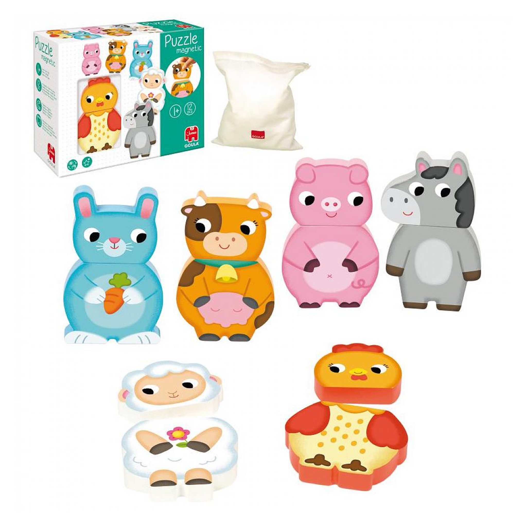 Voir la diapositive 3 : Goula Puzzle magnetique ferme a partir de 12 mois