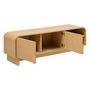 Voir la diapositive 3 : ATMOSPHERA Meuble TV 2 portes 1 étagère effet bouleau LEE - Beige