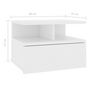 Voir la diapositive 6 : VIDAXL Table de chevet flottante Blanc 40x31x27 cm Bois d'ingenierie
