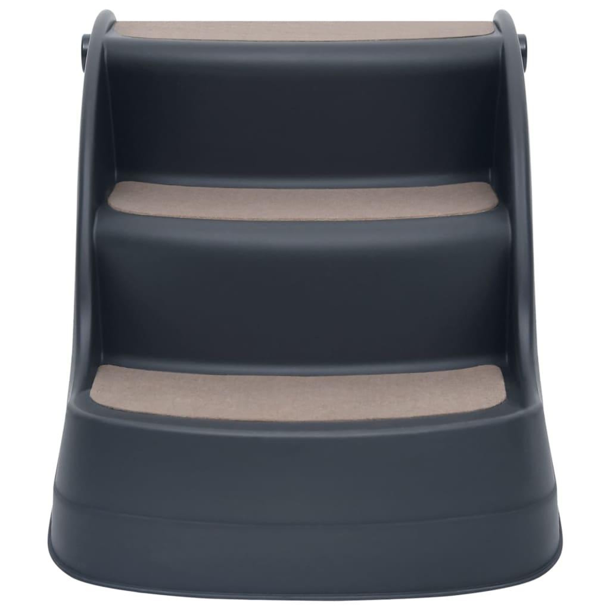 Voir la diapositive 3 : VIDAXL Escalier pliable a 3 marches pour chiens Gris fonce