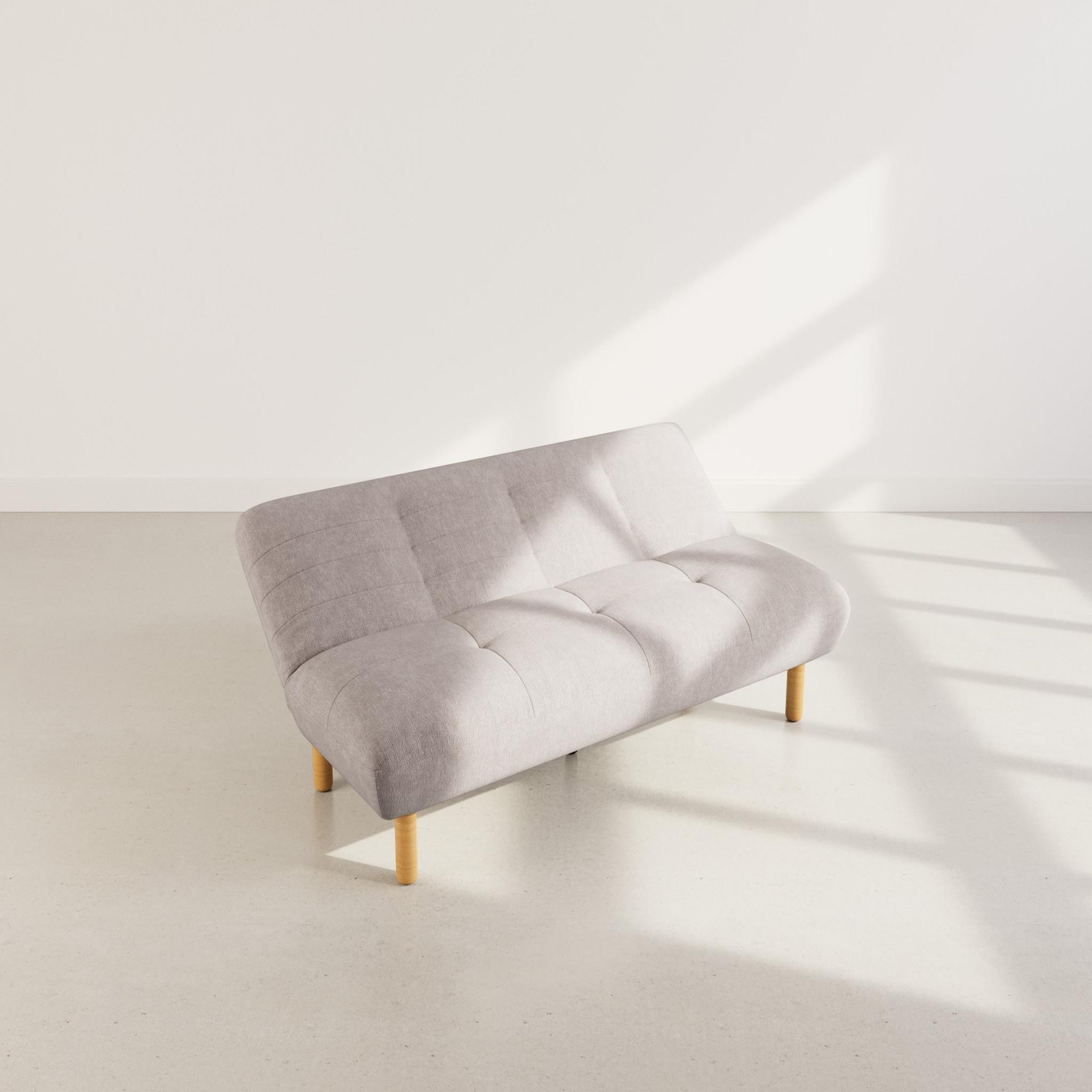 Voir la diapositive 2 : BEST MOBILIER Soan - banquette 2 places convertible clic-clac en velours texturé