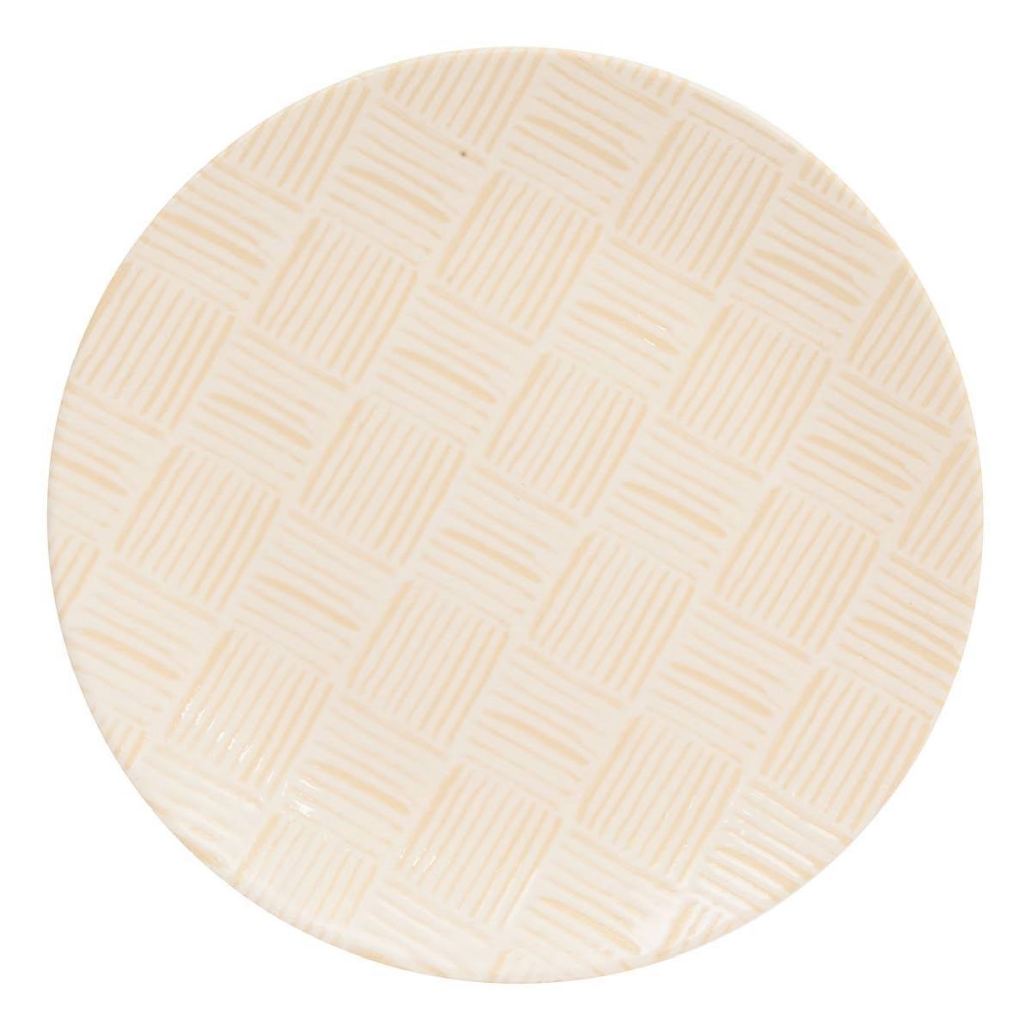 SECRET DE GOURMET Lot de 6 assiettes plates  laetitia  25cm crème