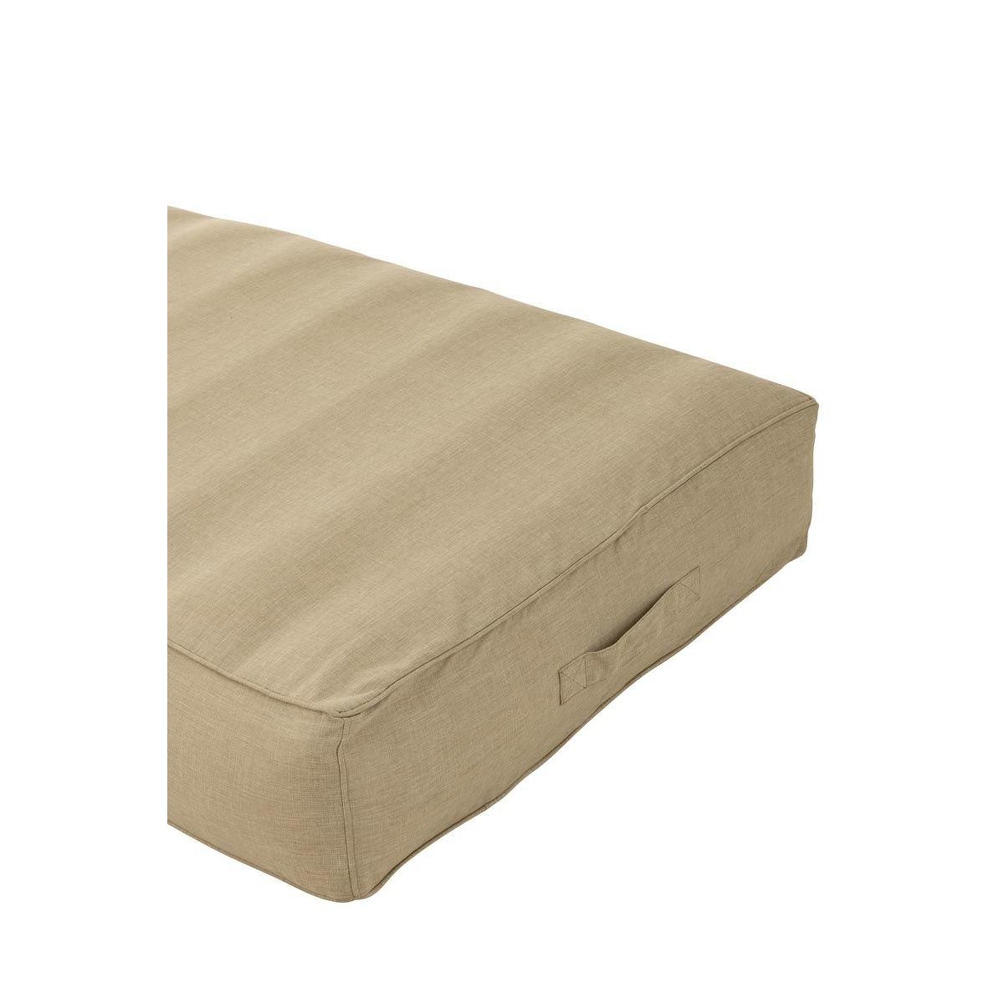 Voir la diapositive 3 : J-LINE Matelas de jardin  hélène  160cm beige
