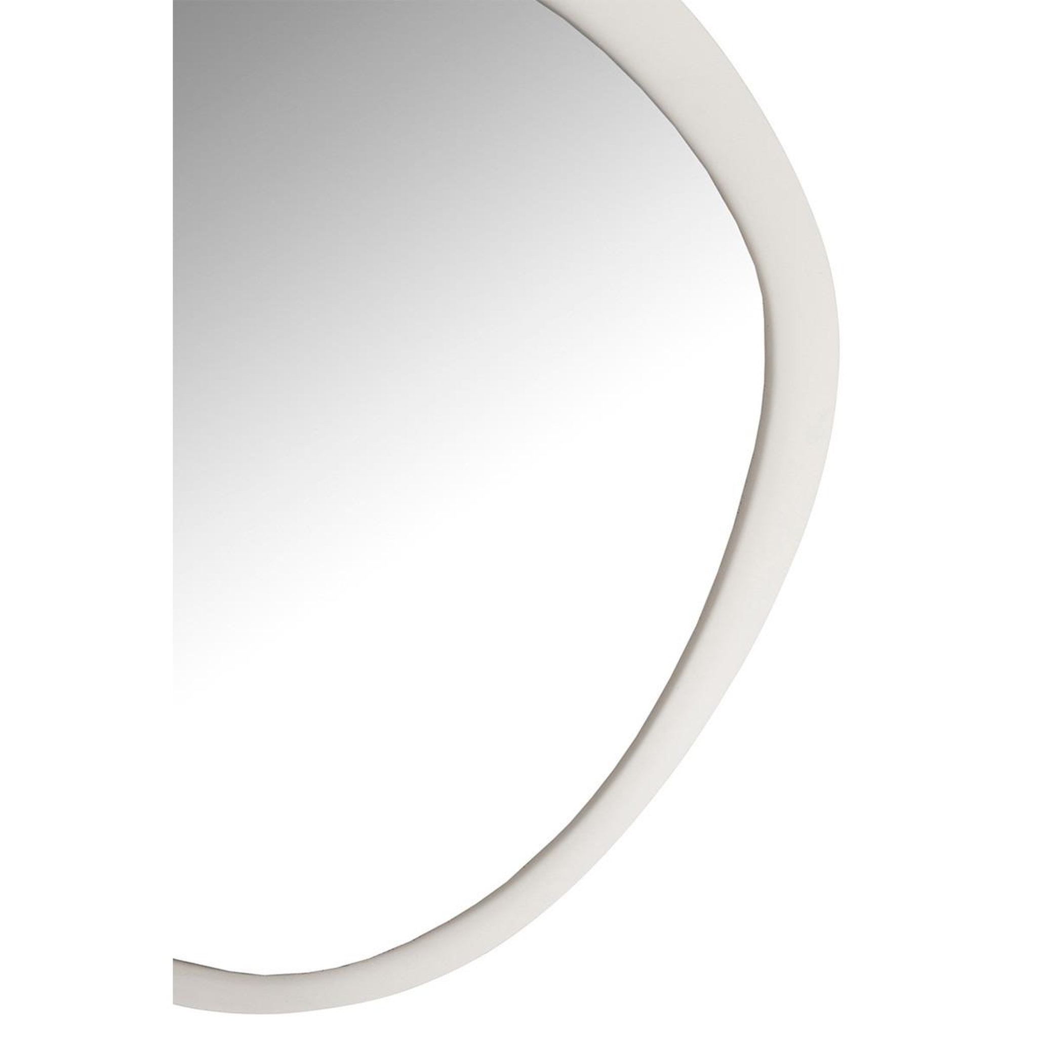 Voir la diapositive 2 : J-LINE Miroir Mural en Métal  Lorenzo  60cm Blanc