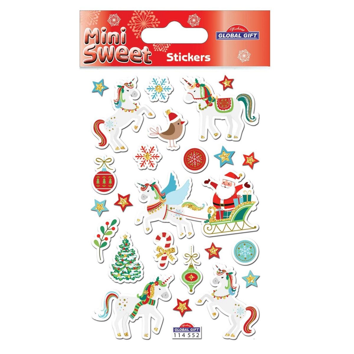  Stickers Licornes de Noël