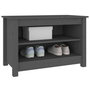 Voir la diapositive 5 : VIDAXL Banc a chaussures Gris 70x38x45,5 cm Bois de pin massif