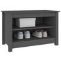 Voir la diapositive 5 : VIDAXL Banc a chaussures Gris 70x38x45,5 cm Bois de pin massif