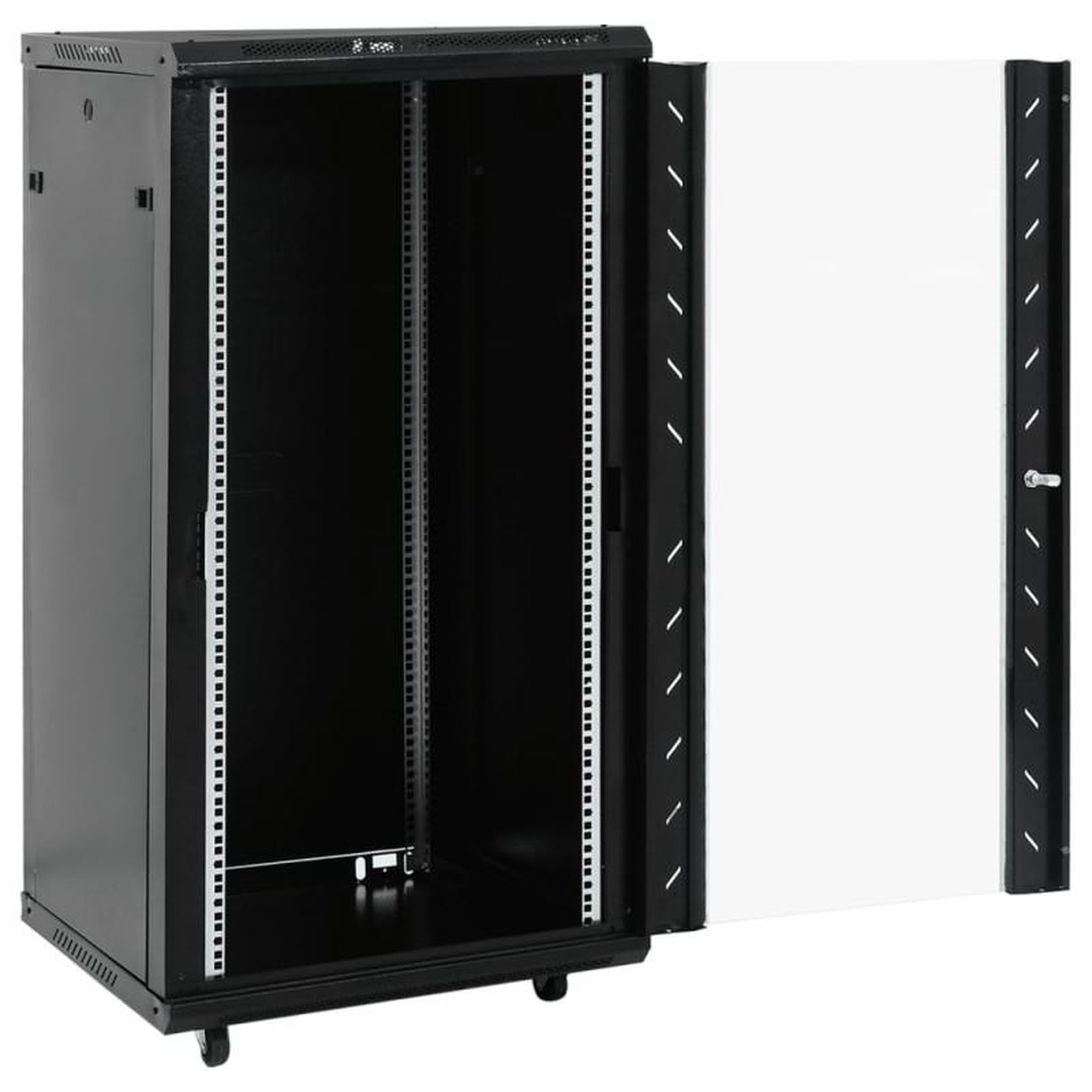 Voir la diapositive 2 : VIDAXL Coffret de réseau à pieds pivotants 22U 19 IP20 60x60x120 cm