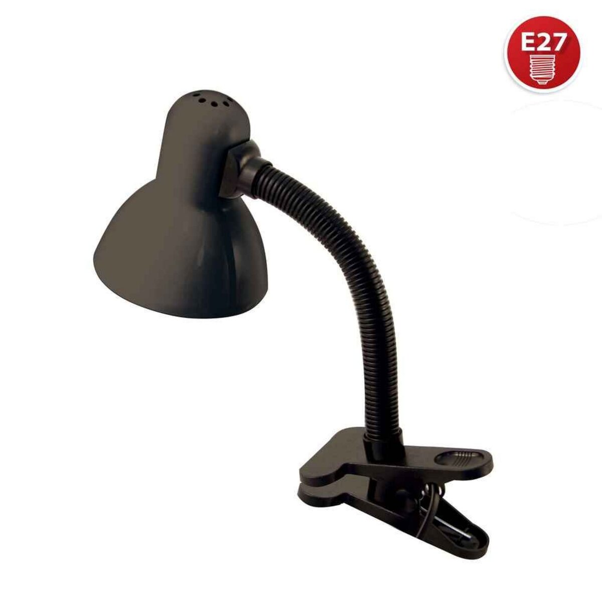 VELAMP CHARLESTON CLIP: Lampe de bureau avec culot E27 et clip