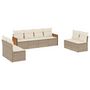 Voir la diapositive 2 : VIDAXL Salon de jardin avec coussins 8 pcs beige resine tressee