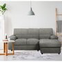 Voir la diapositive 2 : Habitat et Jardin Canapé d'angle en tissu chenille  London  - 4 places - Gris