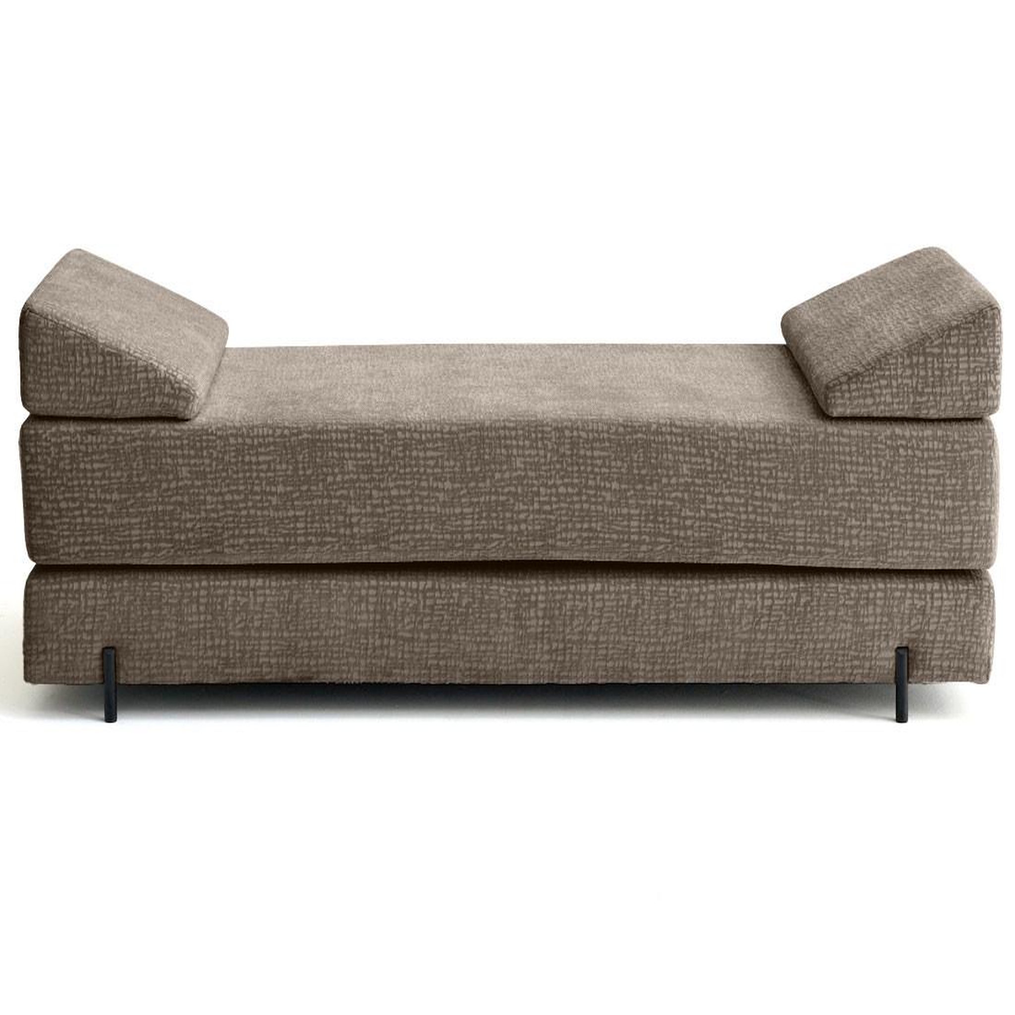 Voir la diapositive 1 : BEST MOBILIER Brescia - banquette 3 places convertible en tissu velours relief