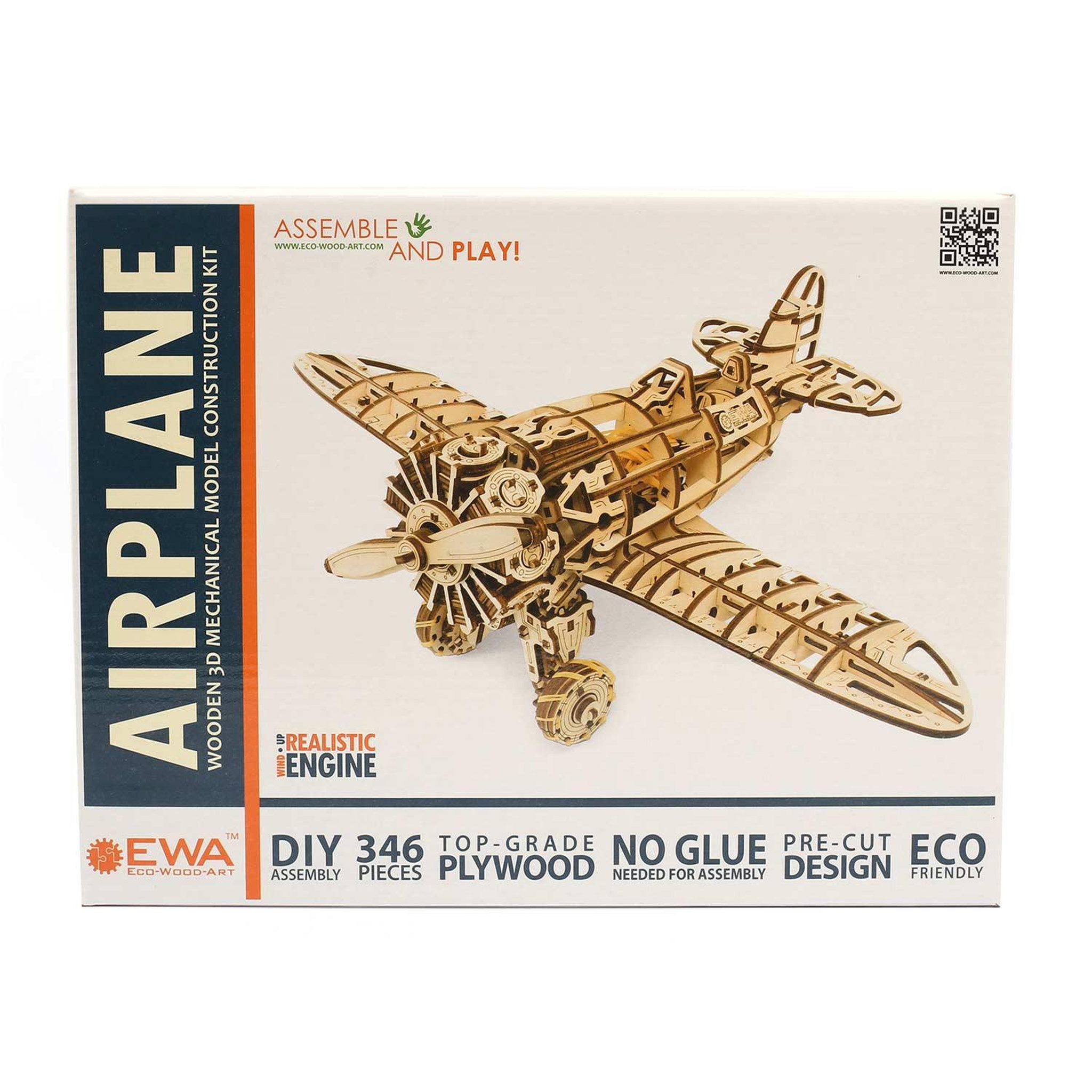 Voir la diapositive 4 : ECO WOOD ART Maquette 3D En Bois - Avion 42 Cm