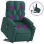 Voir la diapositive 2 : VIDAXL Fauteuil inclinable de massage Vert fonce Tissu