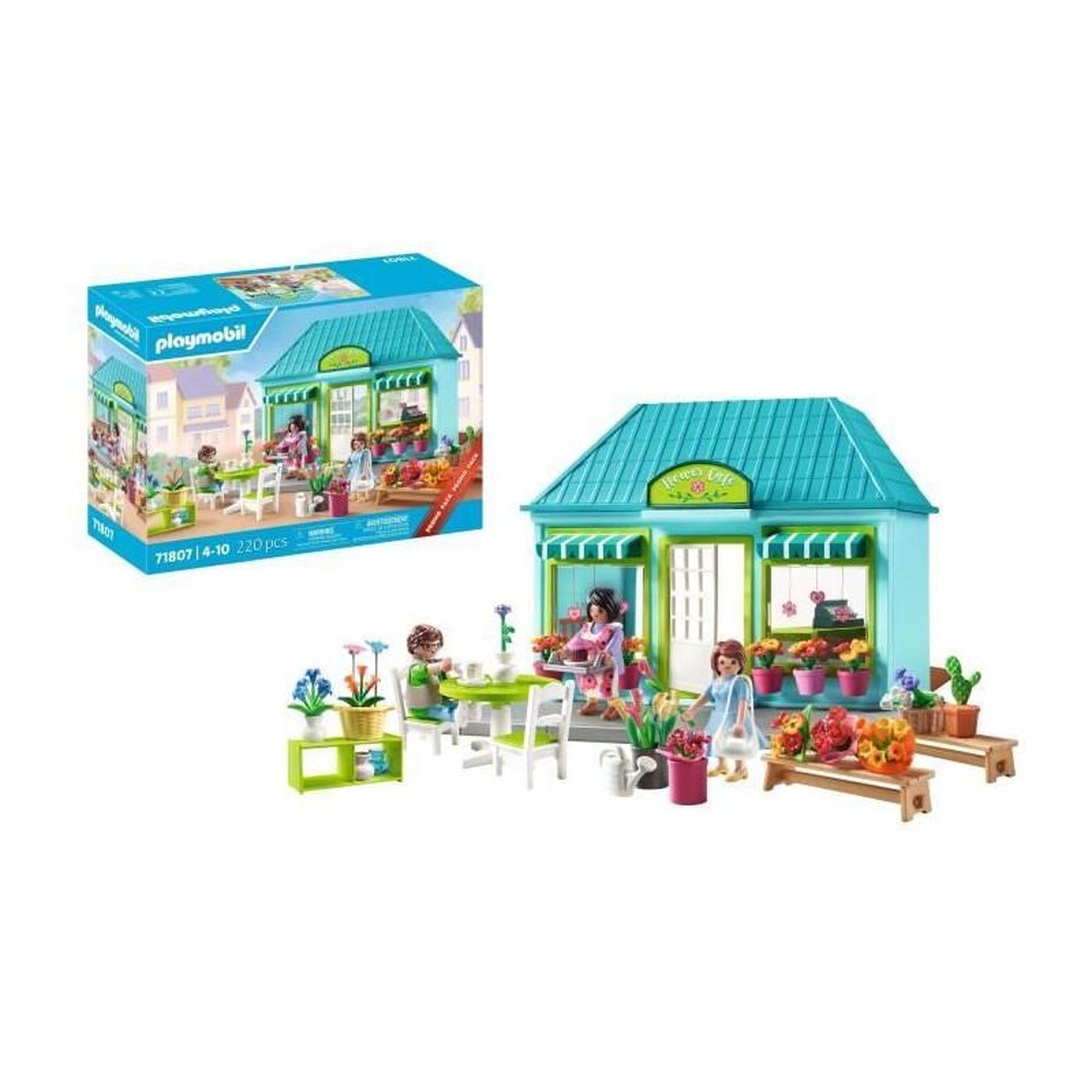 Voir la diapositive 6 : PLAYMOBIL Ensemble de jeu Playmobil Boutique de fleuriste et salon de thé Playmobil