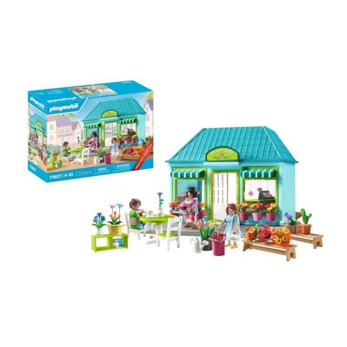 PLAYMOBIL Ensemble de jeu Playmobil Boutique de fleuriste et salon de thé Playmobil