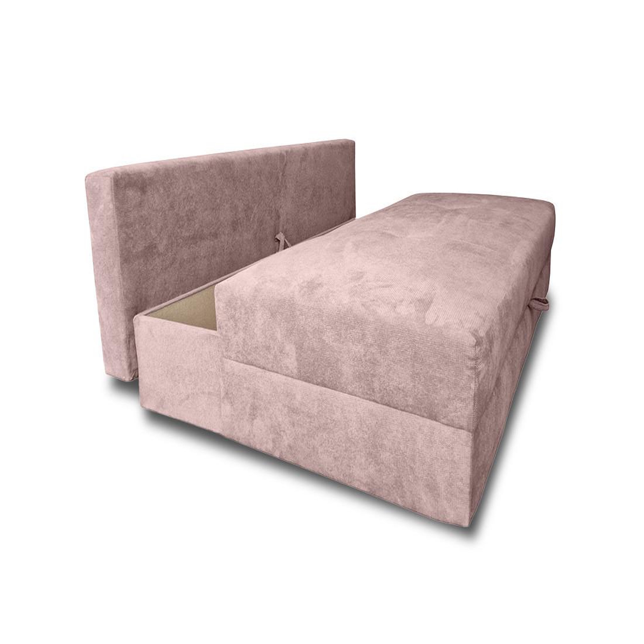 Voir la diapositive 3 : BEST MOBILIER Lucina - canapé droit 3 places - convertible avec coffre - en velours