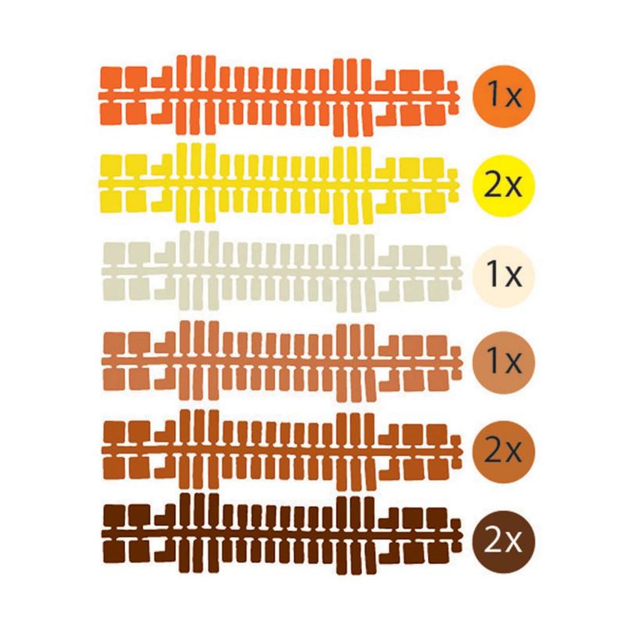 Voir la diapositive 2 : MINISTECK Ministeck Color strips, 9st.