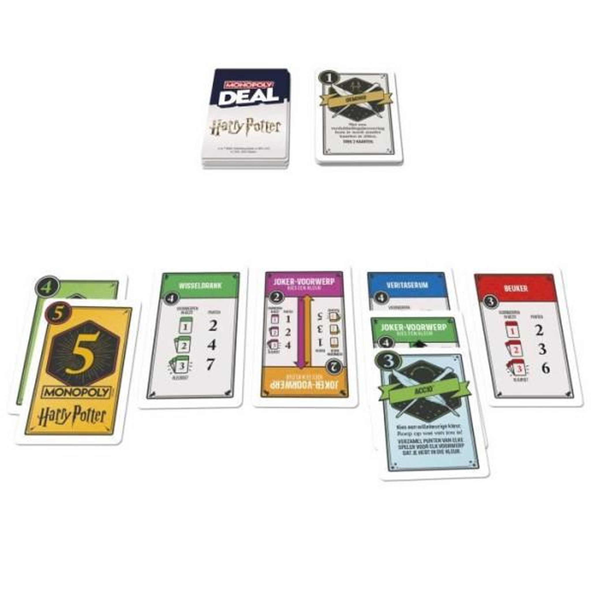 Voir la diapositive 3 : HASBRO Monopoly Deal Harry Potter, Jeu de cartes rapide 15 min, Hasbro Games, Des 8 ans