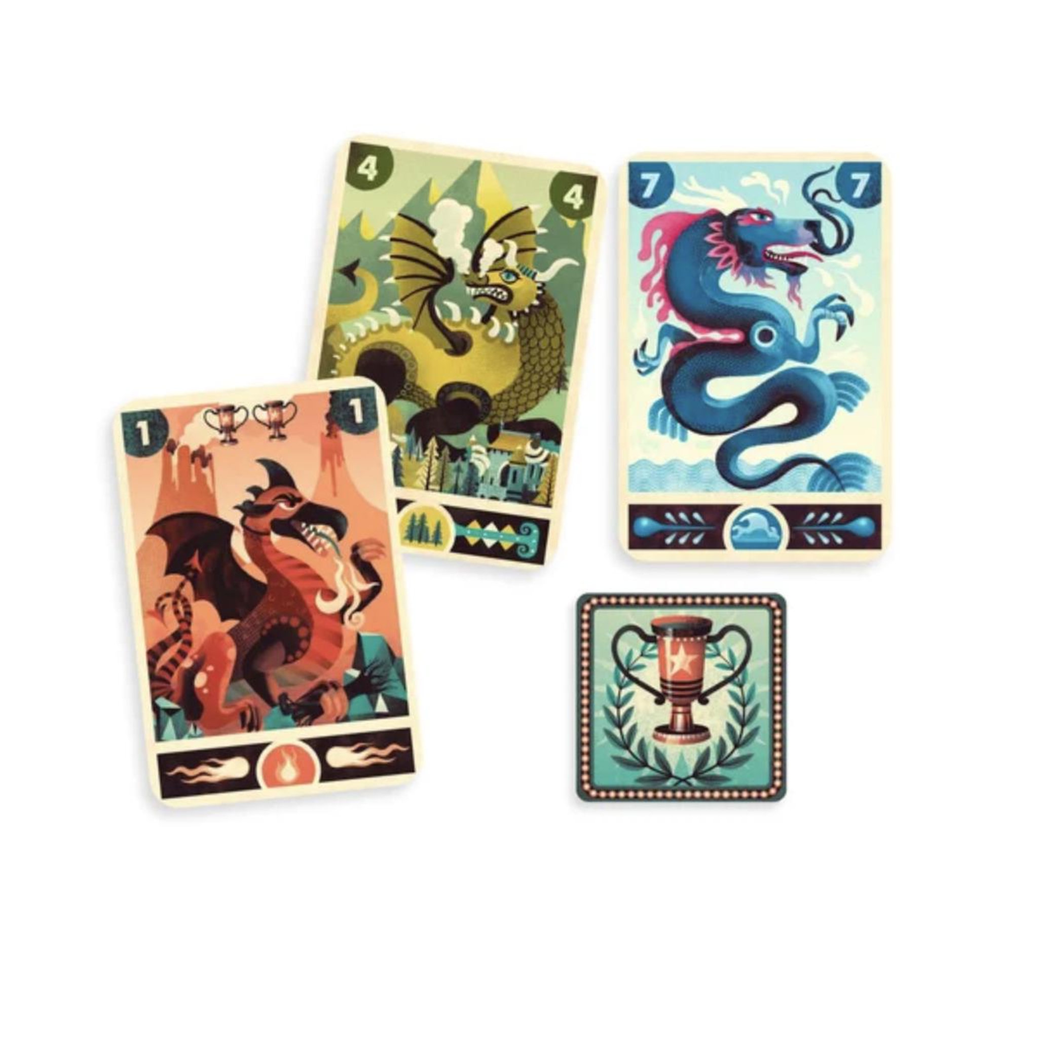 Voir la diapositive 2 : Djeco Jeu de cartes - Dragon Deck