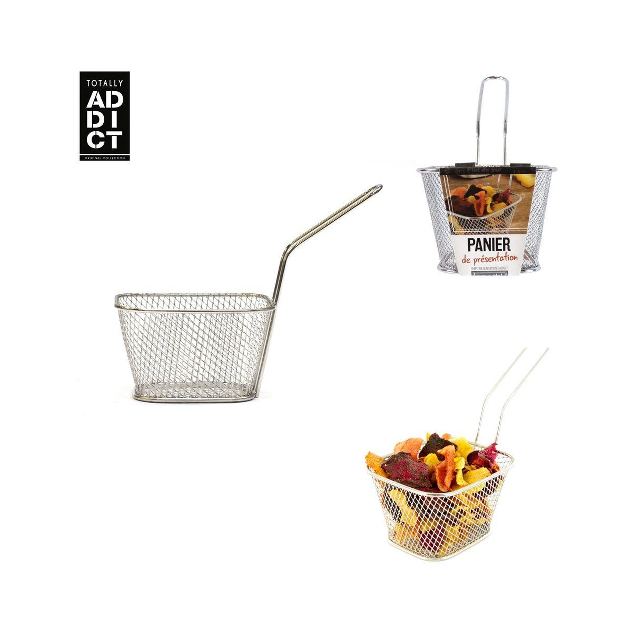 Voir la diapositive 3 : TOTALLY ADDICT Panier à frites à frites carré