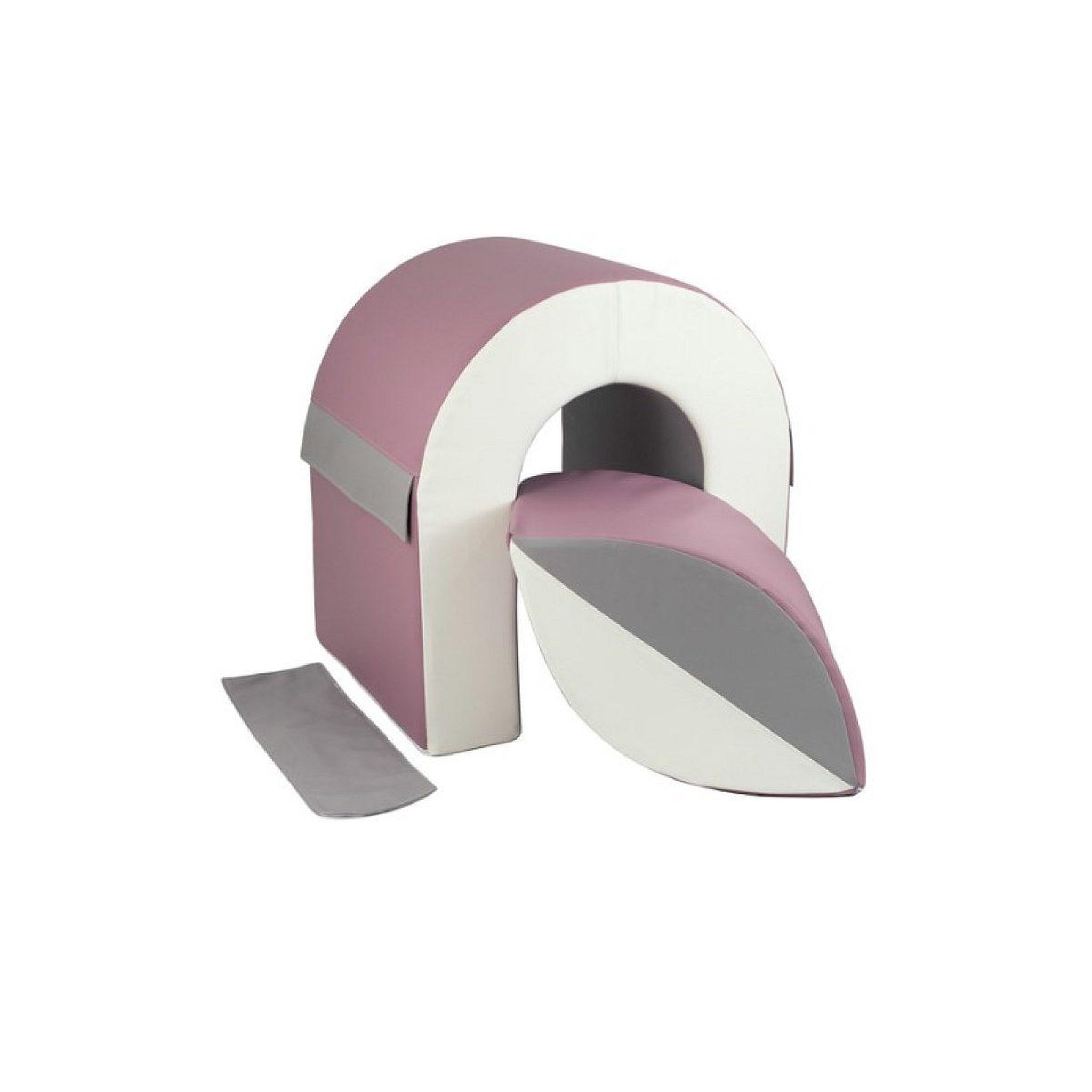 VELINDA Set de 2 blocs en mousse blanc gris violet