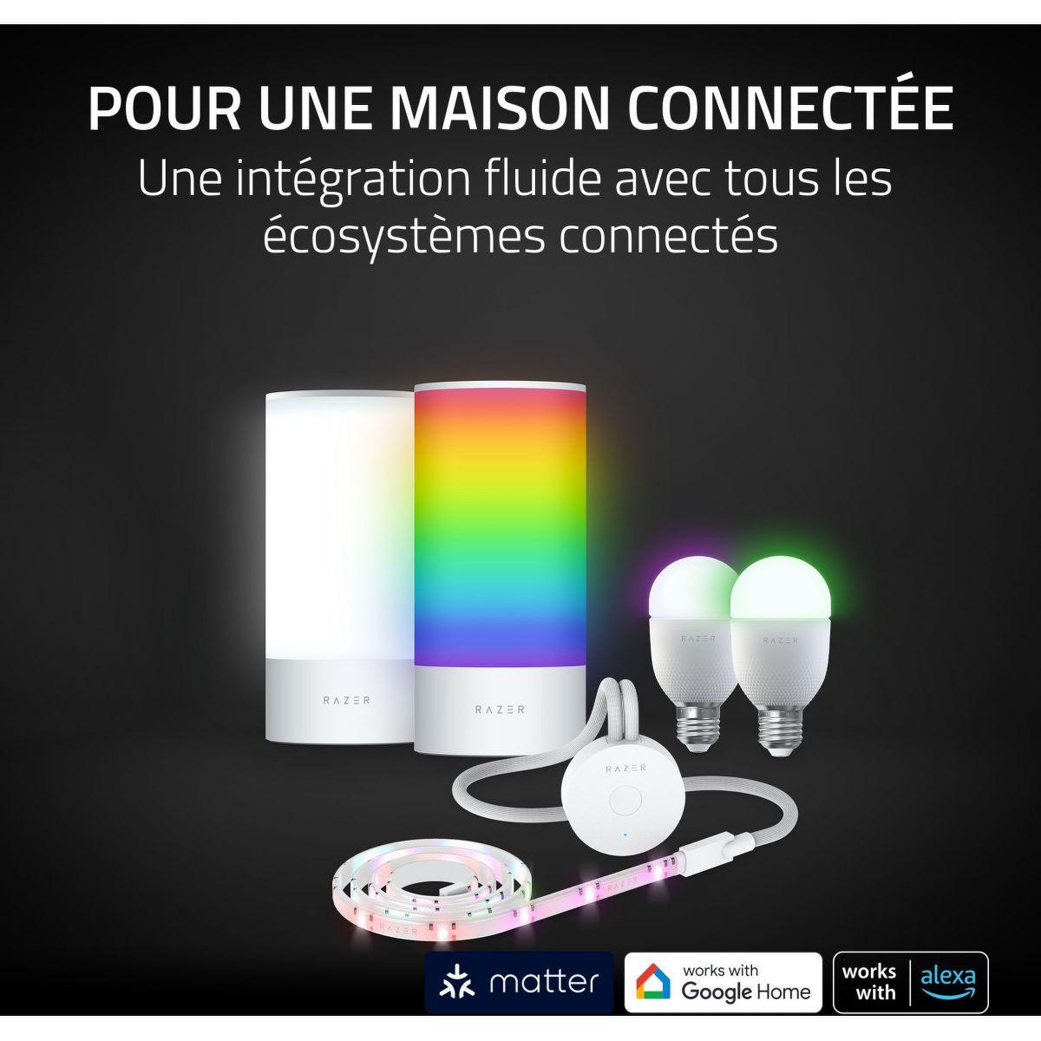 Voir la diapositive 5 : Razer Lampe LED AETHER SMART LAMP