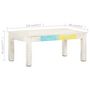 Voir la diapositive 6 : VIDAXL Table basse Blanc 110x60x45 cm Bois de manguier massif